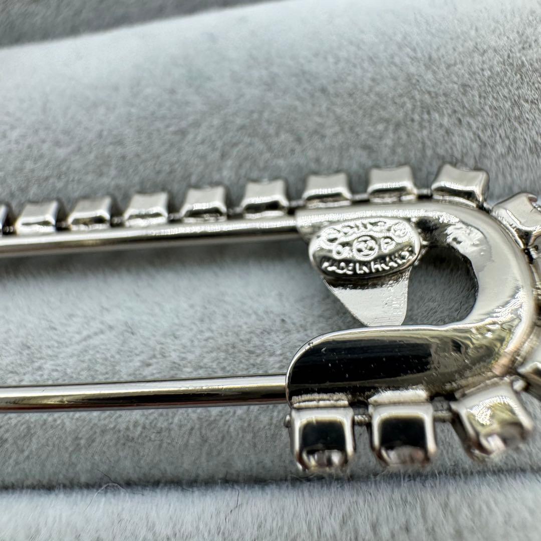 【箱付き】CHANEL ブローチ　安全ピン　ココマーク　ストーン　01P