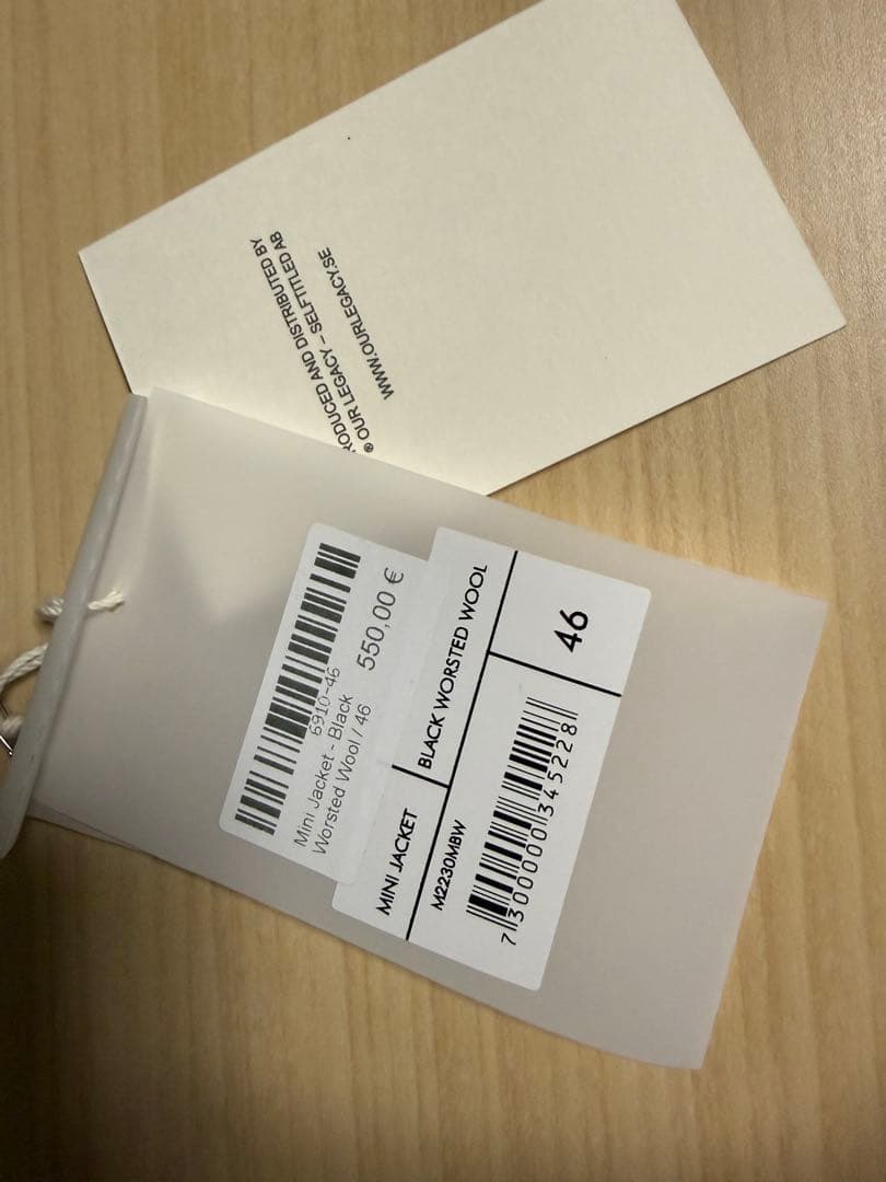 ジャケット・アウター OUR LEGACY MINI JACKET 46 BLACK