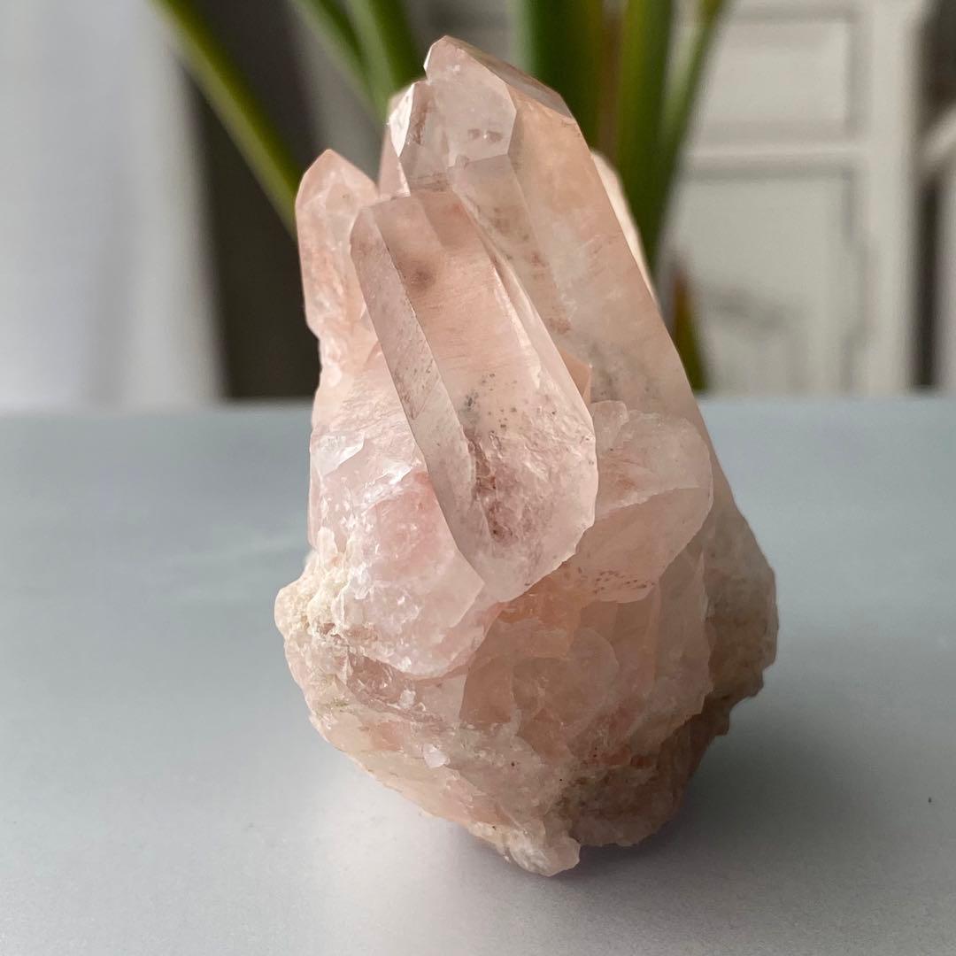 【 天然石 ピンク リチウム クォーツ クラスター 原石 ブラジル産 】