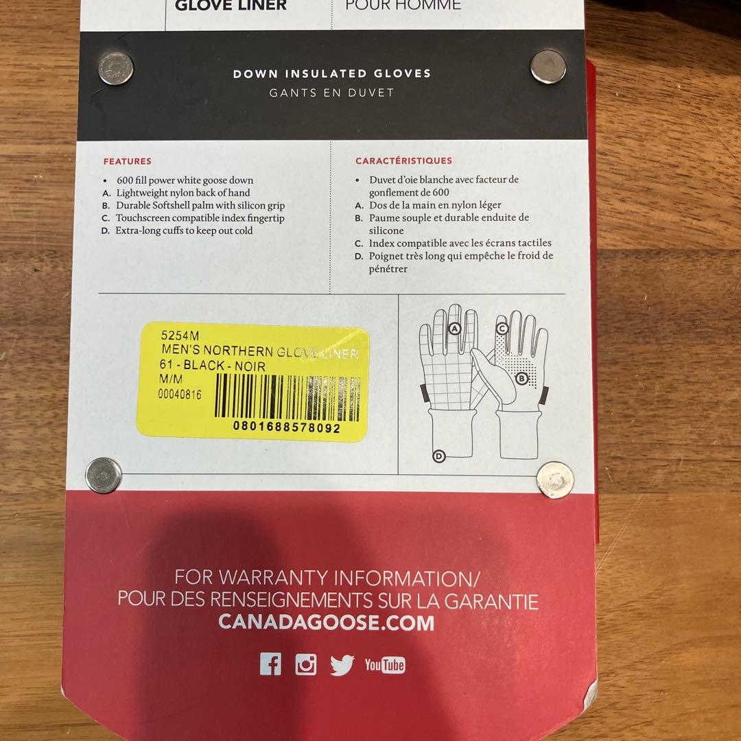 【新品✨】  カナダグース　手袋　メンズM 値下げ！