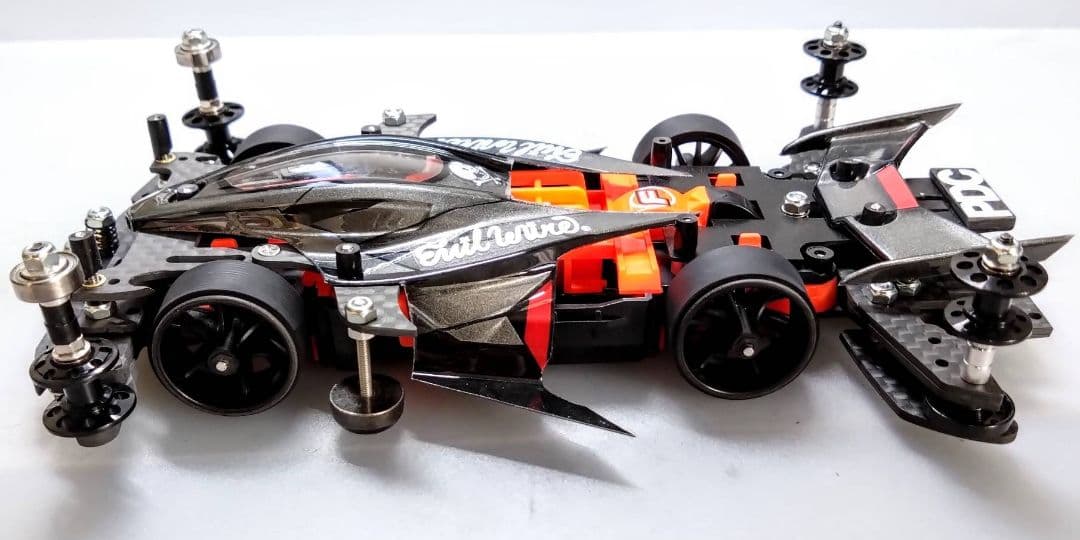 ミニ四駆 完成品 デュアルリッジ 蛍光オレンジ MSフレキ