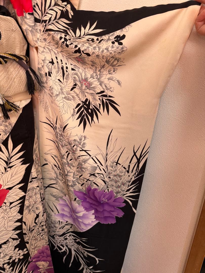 振袖フルセット　8点セット　モノトーン