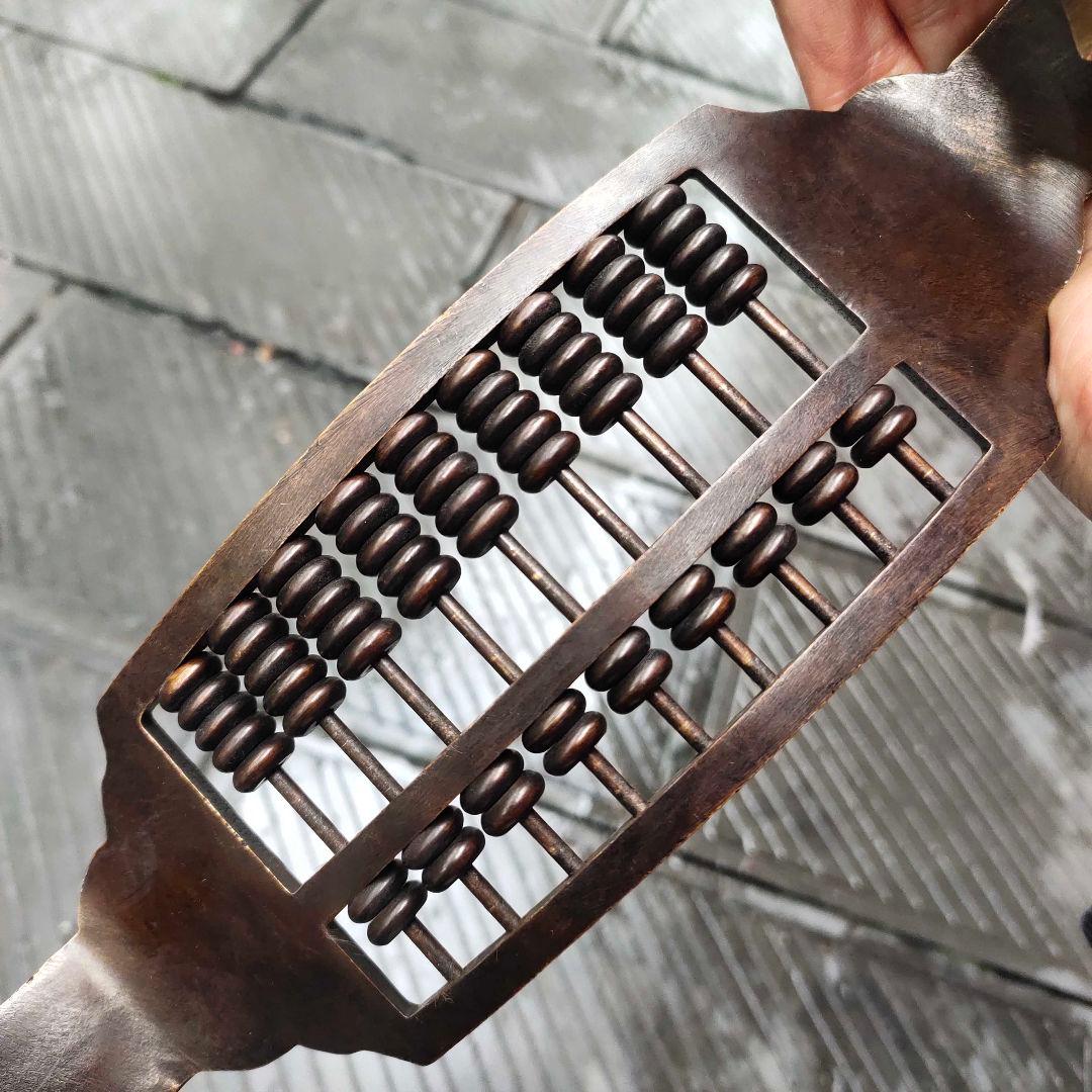 紫銅のめでたいそろばんです 装飾品 工芸品美術品 置物