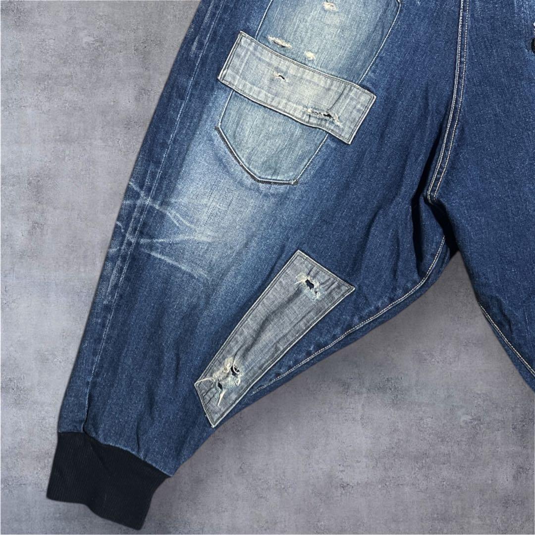glamb グラム　日本製　サルエル　デニム　パッチワーク　アンプラグド