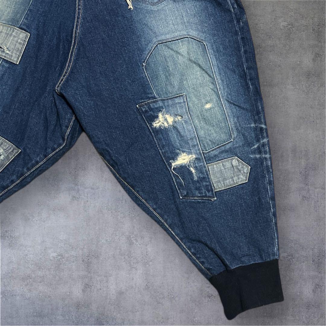 glamb グラム　日本製　サルエル　デニム　パッチワーク　アンプラグド
