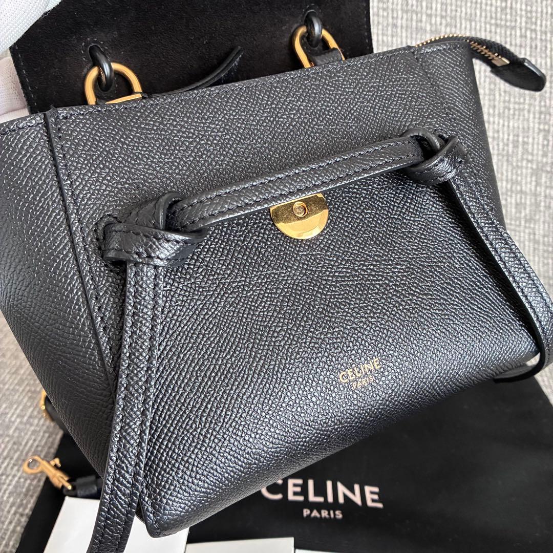 【正規品】【美品】CELINE セリーヌ ベルトバッグ ピコ ブラック