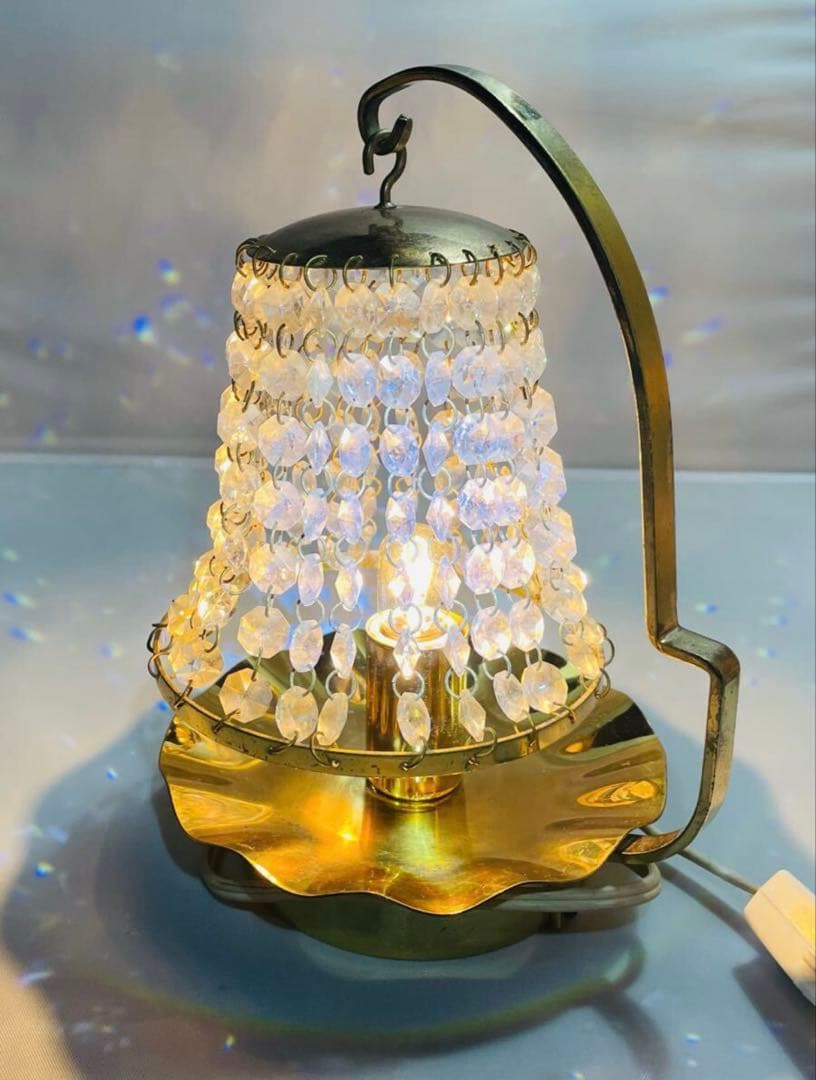 ヴィンテージ　スワロフスキーテーブルランプ