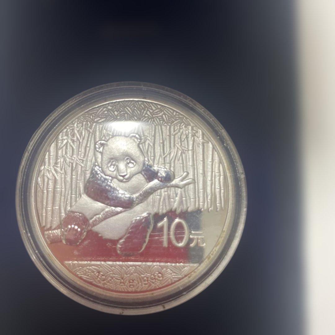 【人気】純銀999♡2014年 純銀1オンス♡中国パンダ 10元 硬貨