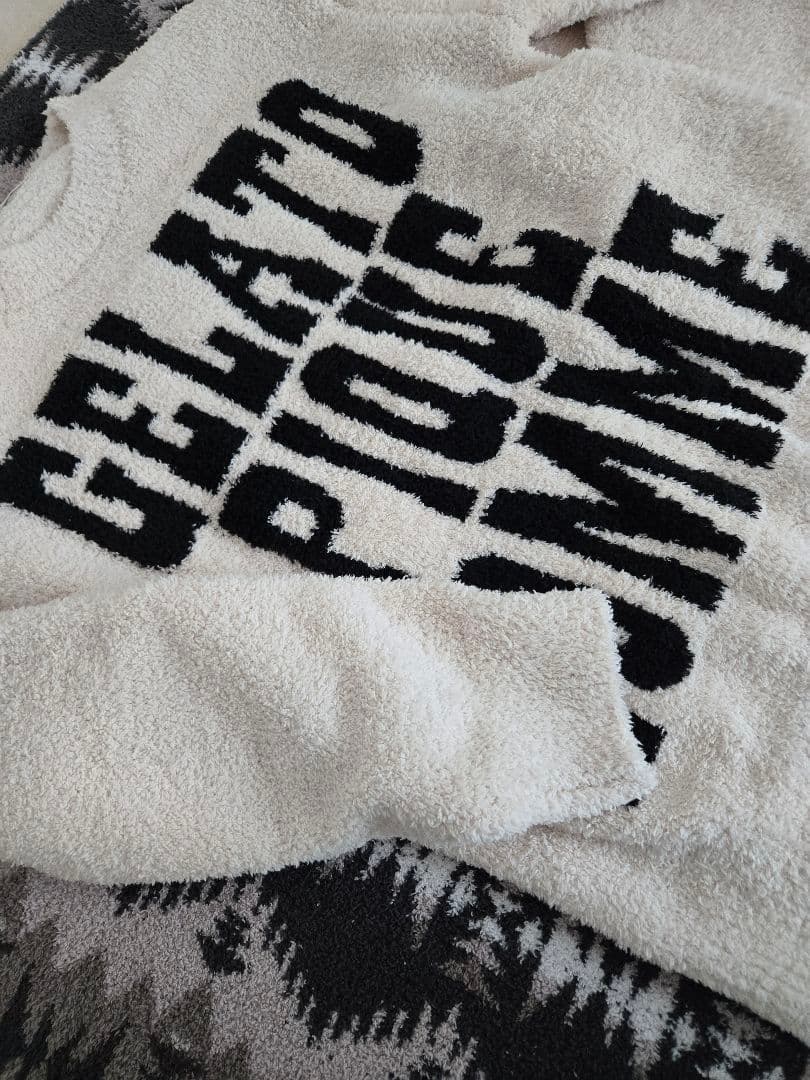 ジェラートピケHOMME パウダービッグロゴプルオーバーパンツセット M タグ付