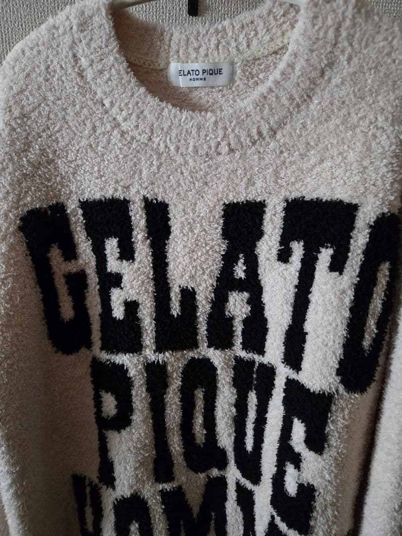 ジェラートピケHOMME パウダービッグロゴプルオーバーパンツセット M タグ付