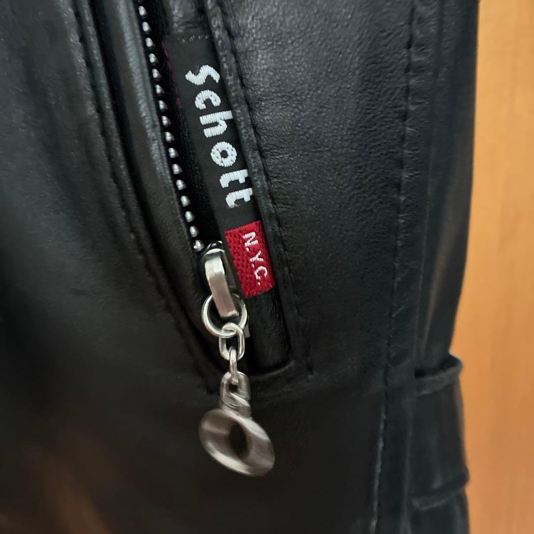 Schott シングルライダース ブラック M