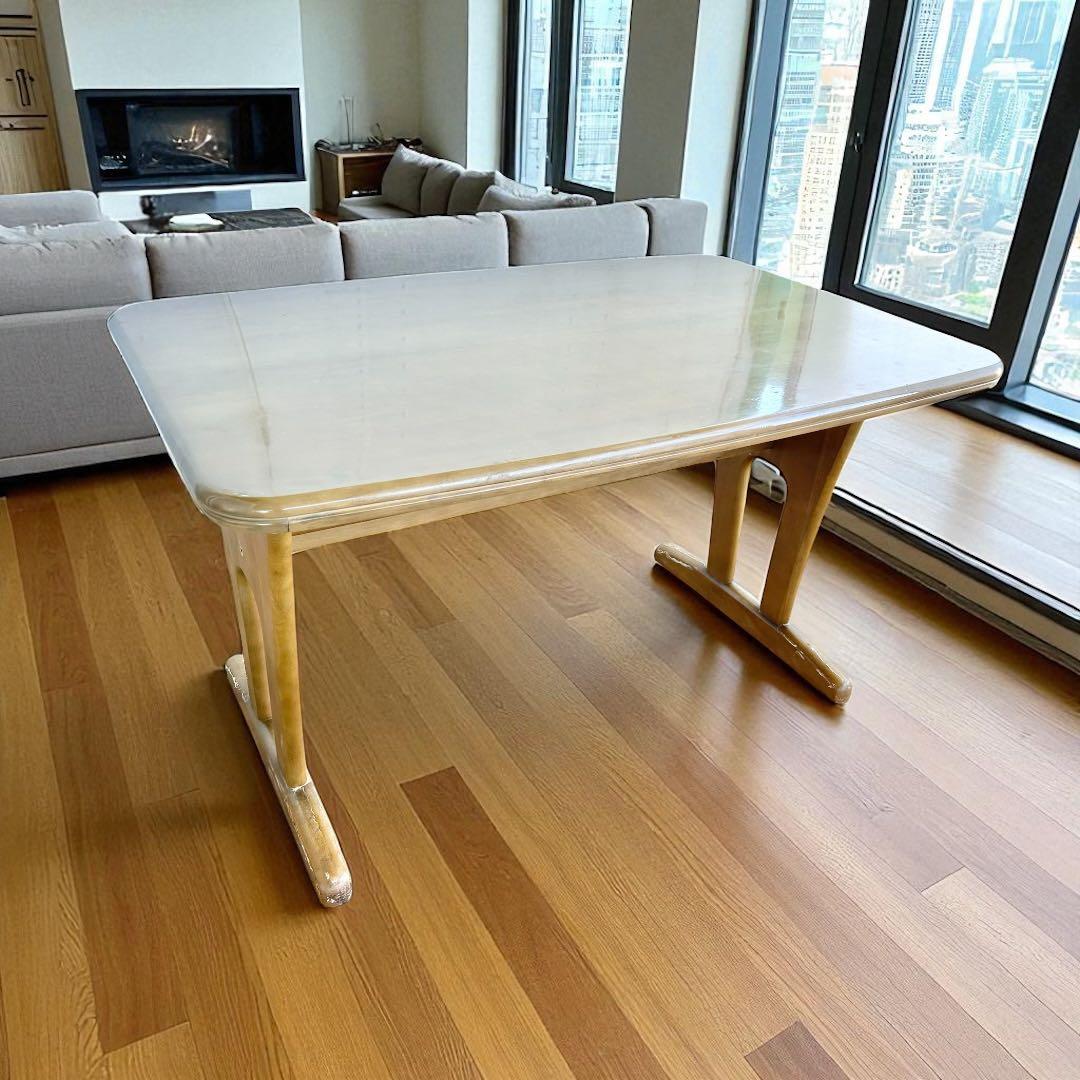 587 マルニ木工　棚付きダイニングテーブル　北欧 ナチュラル 木製 120 b