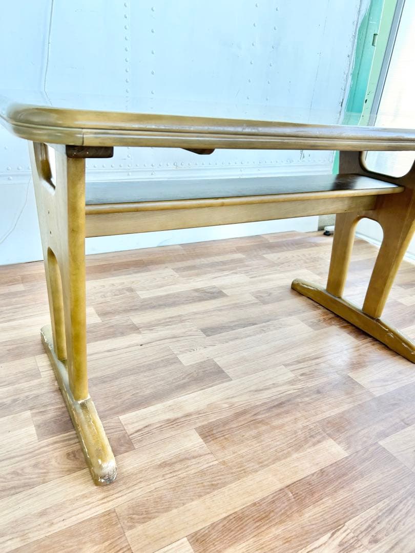 587 マルニ木工　棚付きダイニングテーブル　北欧 ナチュラル 木製 120 b