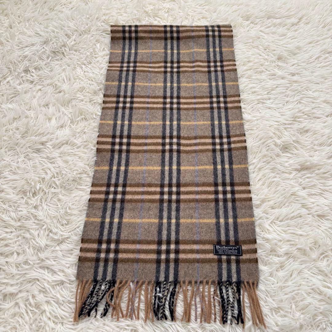 Burberrys バーバリーズ ノバチェック カシミヤ100 マフラー 英国製