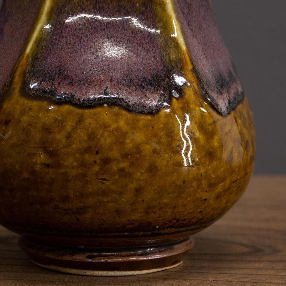 錦山焼 花瓶 フラワーベース 高さ17.6cm 民芸 昭和レトロ （1）