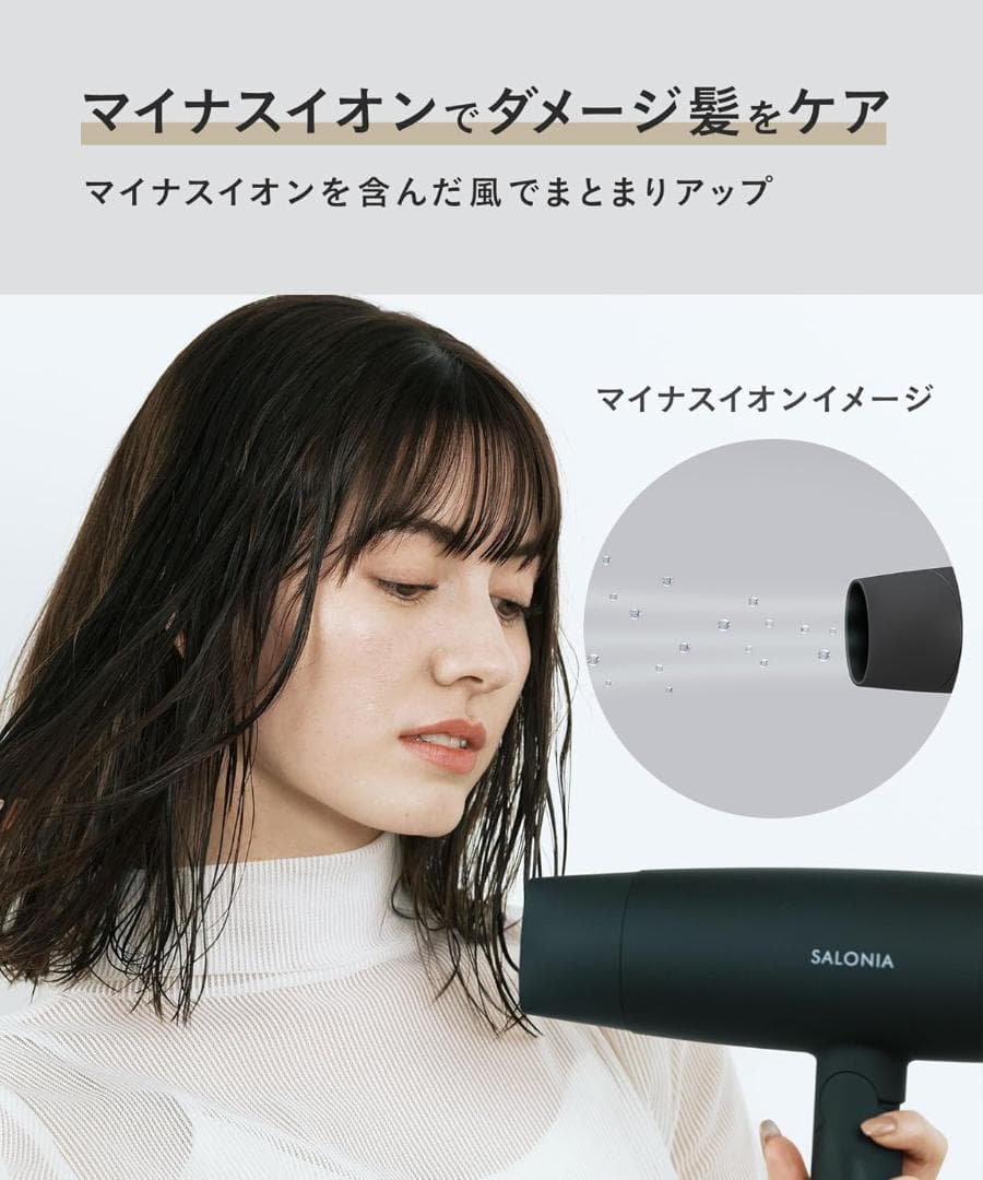 新品♡ SALONIA サロニア スピーディー イオンドライヤー ブラック