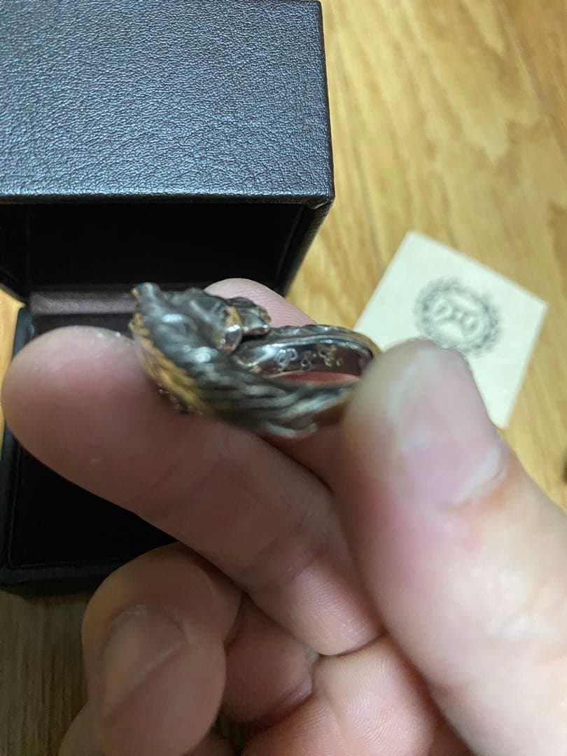 アクセサリー TWO FACE HORSE RING SILVER W/B DIAMONDS