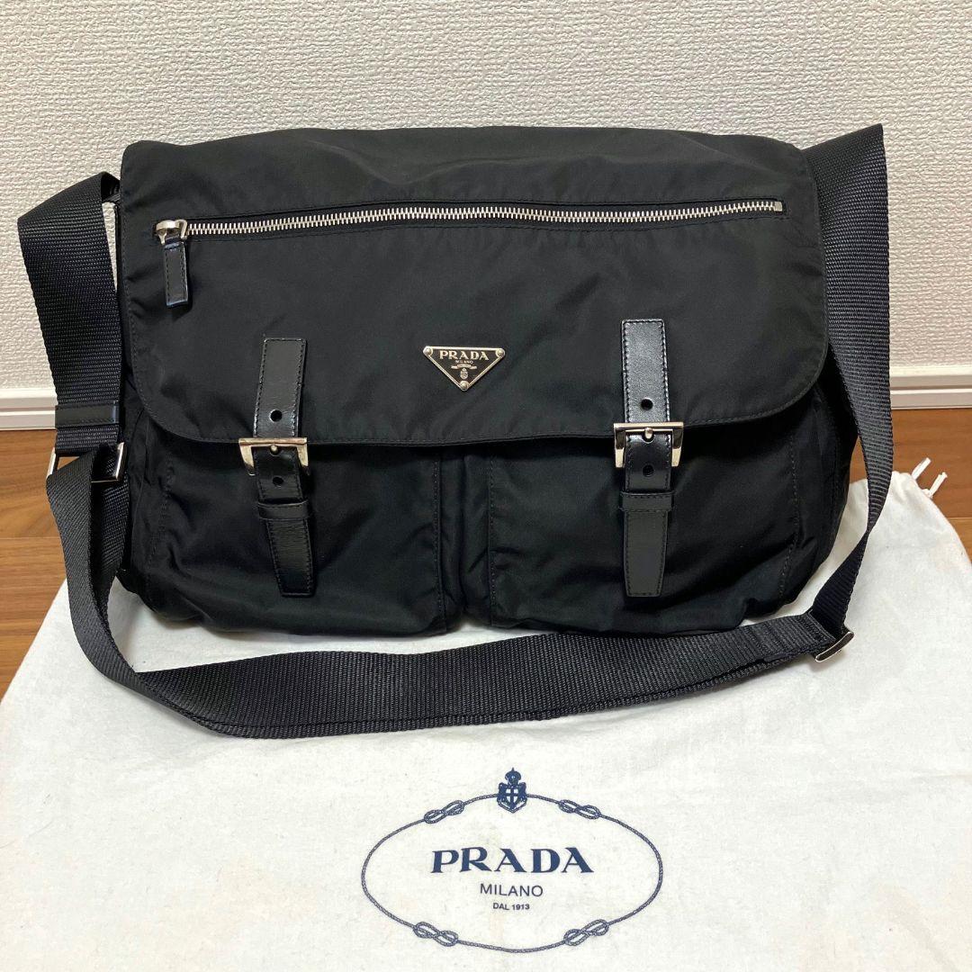 極美品　PRADA　ショルダーバッグ　黒　保存袋付