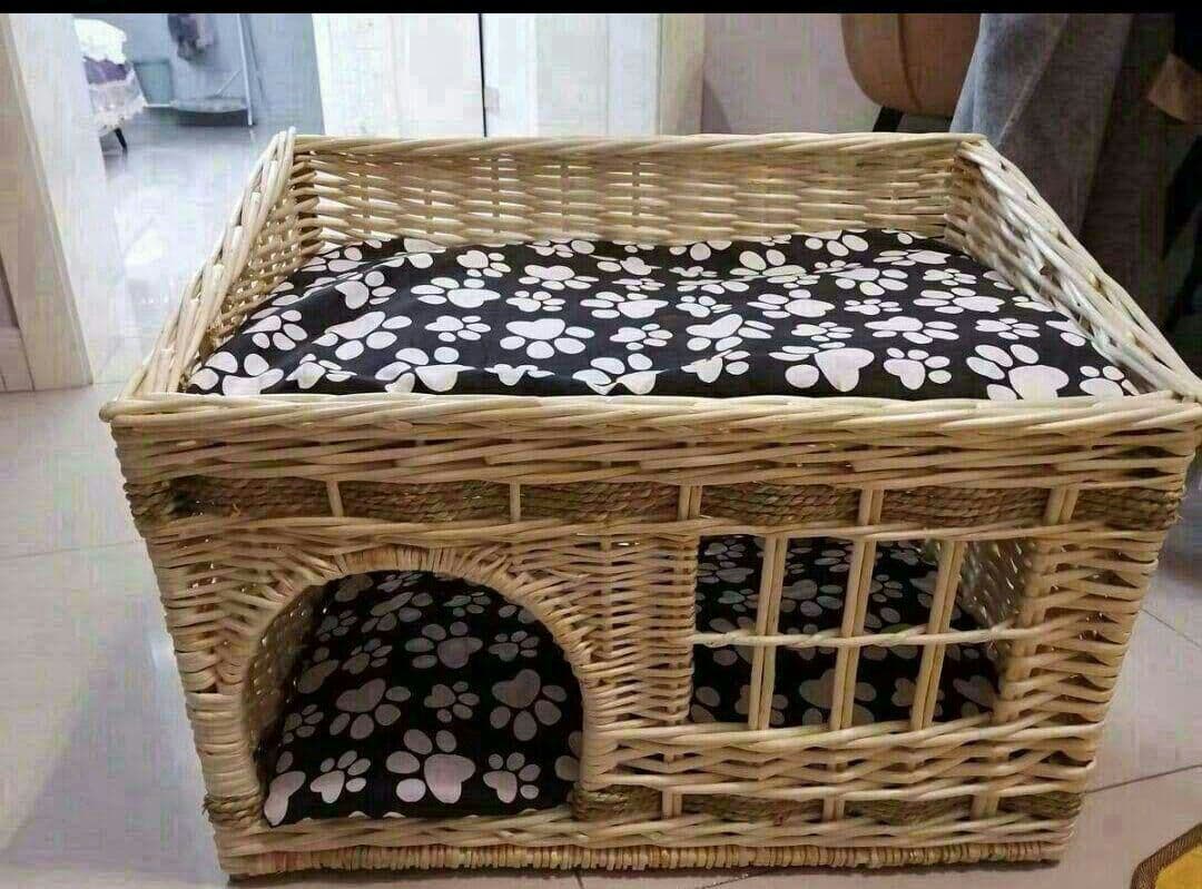 藤編四季豪華汎用猫舎ケージ家庭用二階室