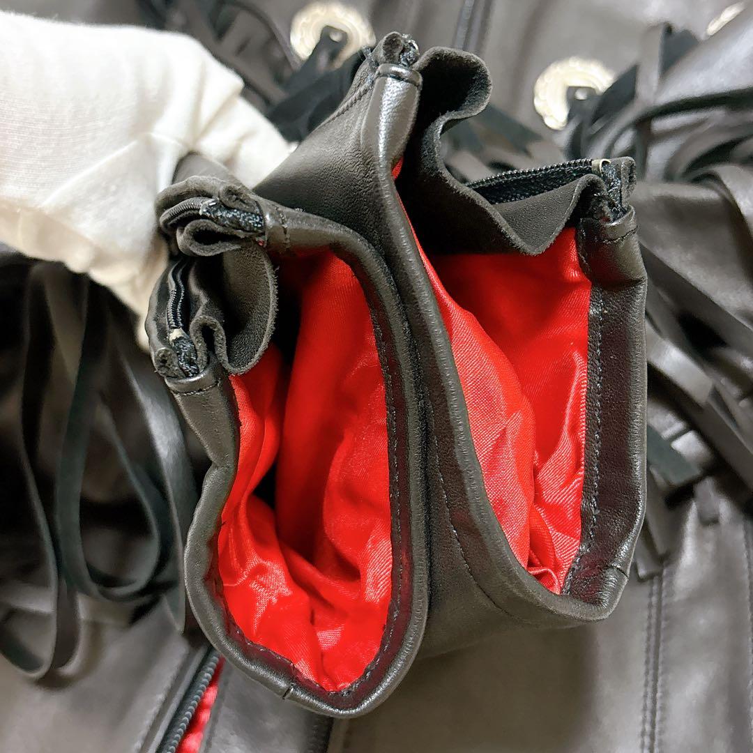 美品✨IXS フリンジ 本革　ライダースジャケット 高級レザー 花柄　バイカー