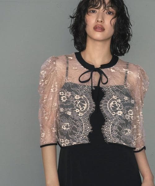 美品 GIRL ガール レースブラウス ワンピース ドレス S オケージョン