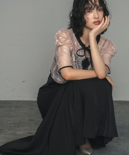 美品 GIRL ガール レースブラウス ワンピース ドレス S オケージョン