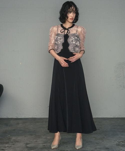 美品 GIRL ガール レースブラウス ワンピース ドレス S オケージョン