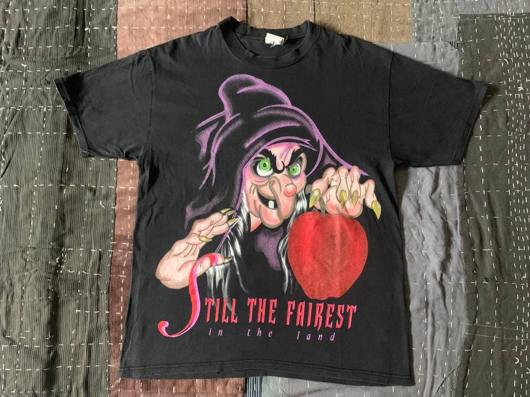 希少 90s Disney 白雪姫 魔女 老婆 vtg Tシャツ ヴィランズ
