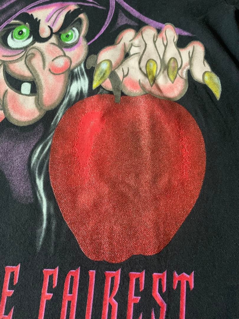 希少 90s Disney 白雪姫 魔女 老婆 vtg Tシャツ ヴィランズ