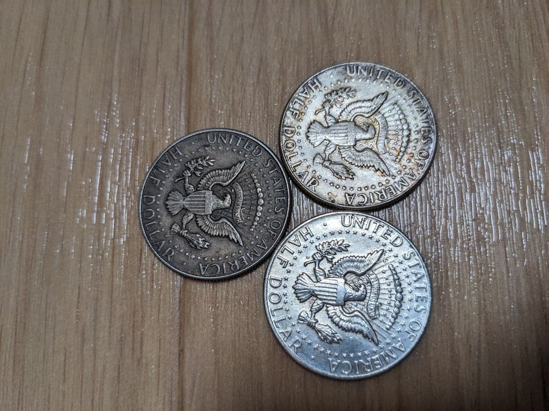 1964年　ケネディ　ハーフダラー　銀貨　3枚まとめて