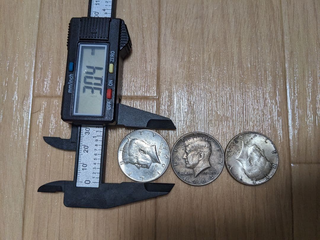 1964年　ケネディ　ハーフダラー　銀貨　3枚まとめて
