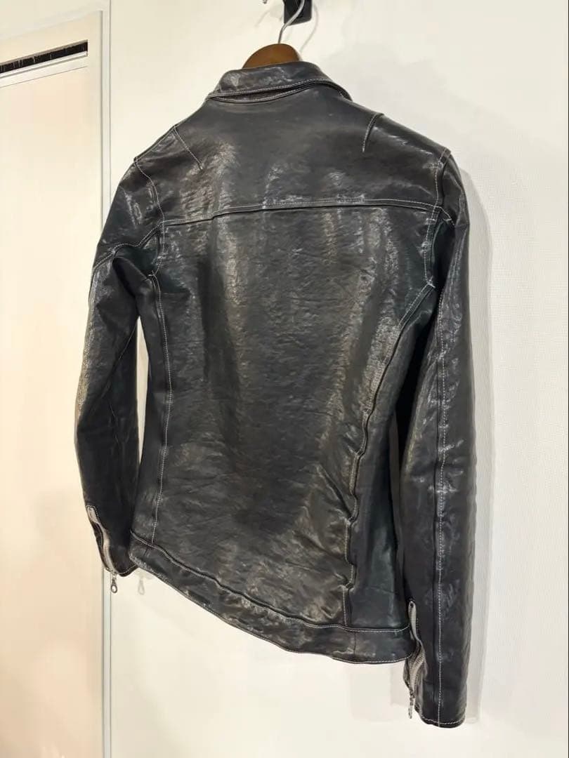 BACKLASH★ポーランドショルダー★襟付きシングルライダース★美品