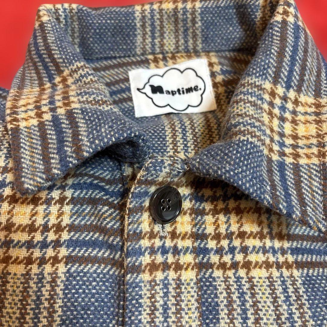 Nissy naptime 西島隆弘　ナップタイム　チェックシャツ　ブルー