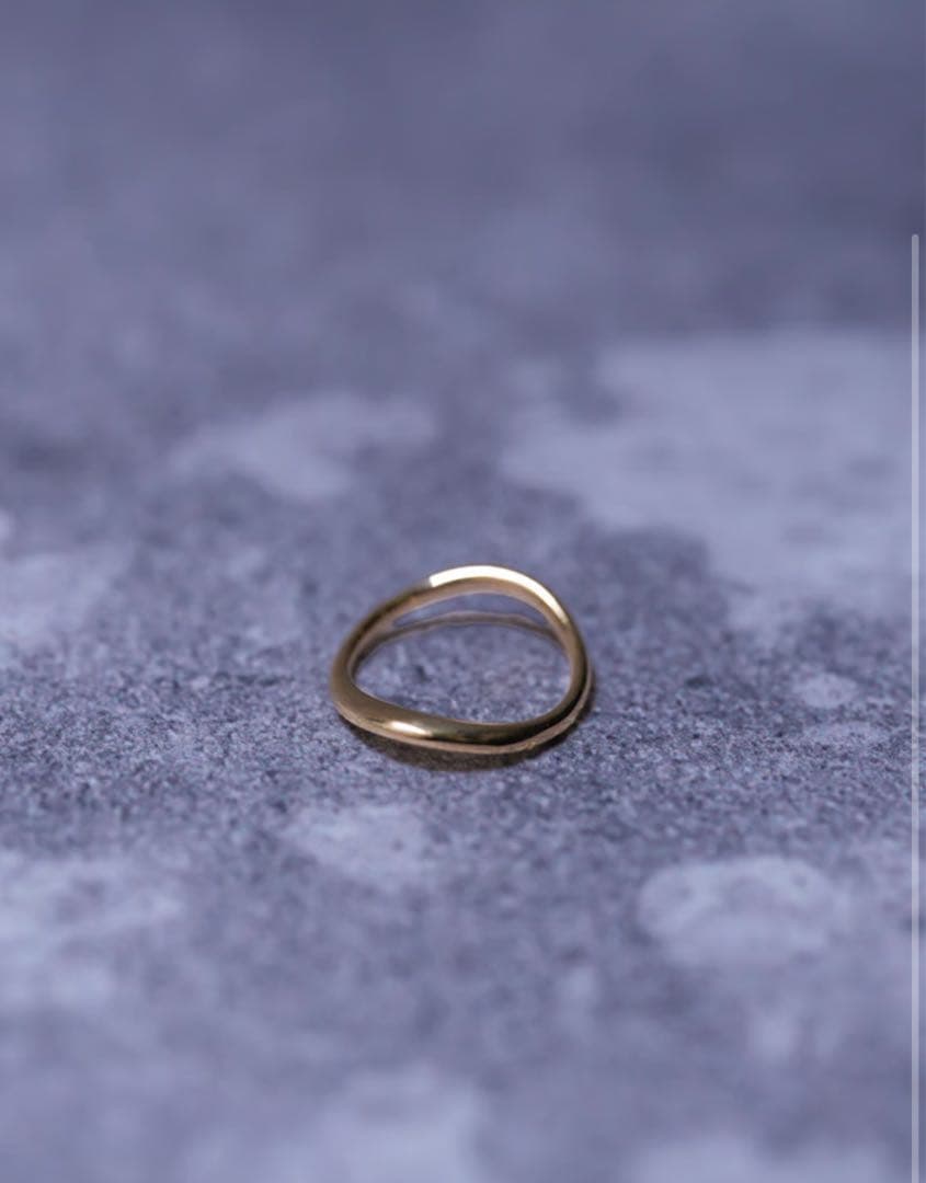 OX JEWELRY Silver Minimal Pinky Ring5号 金