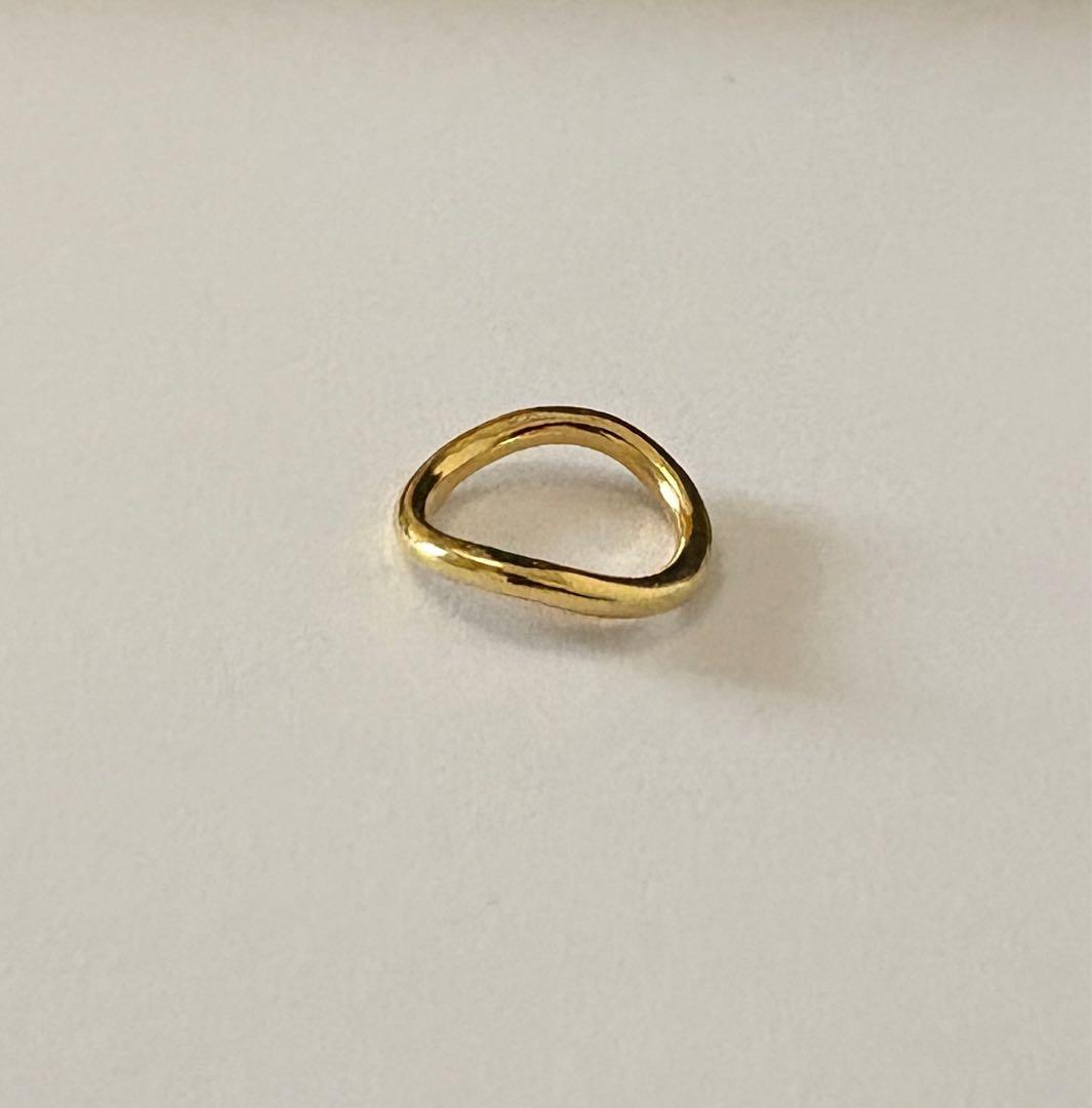 OX JEWELRY Silver Minimal Pinky Ring5号 金