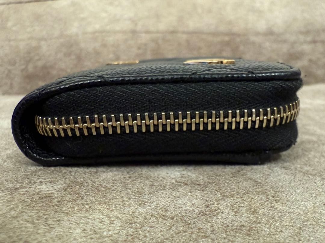 美品　CHANEL ケース　キャビアスキン　ブラック