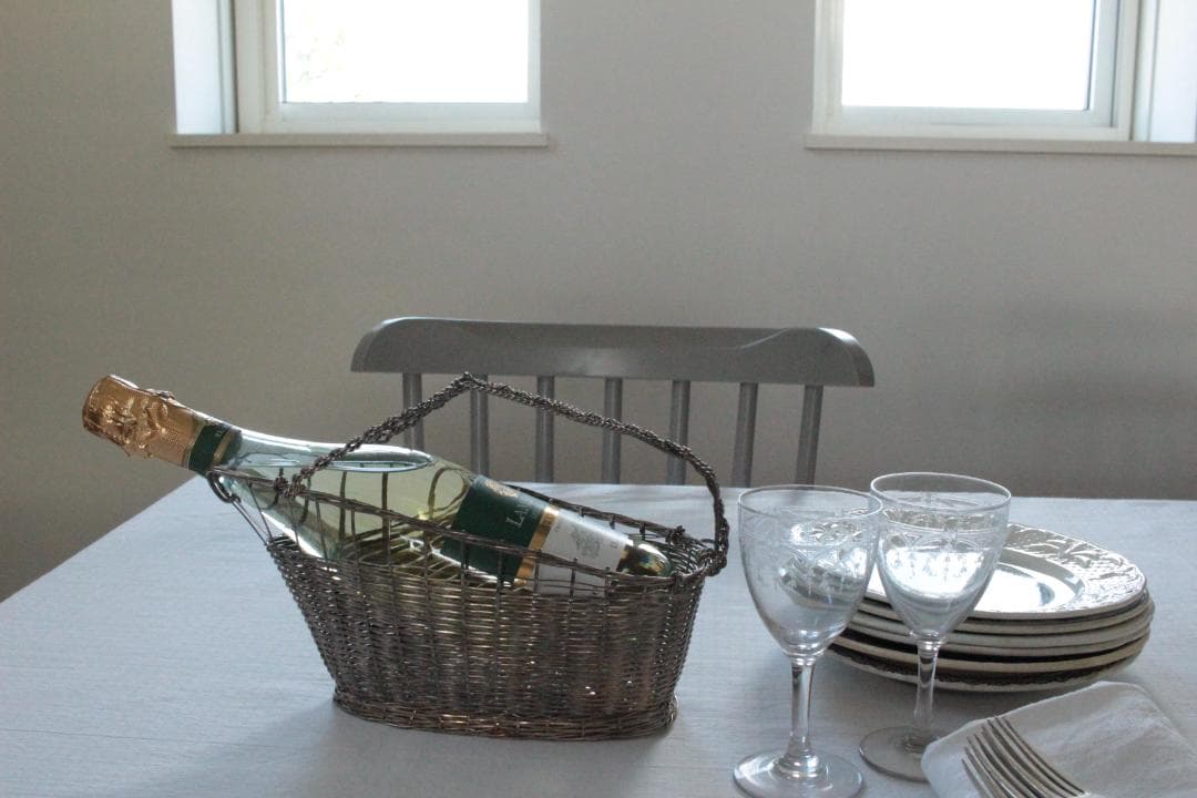 ワイヤーボトルパニエ・ワイヤーバスケット/アンティーク