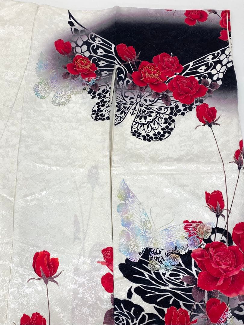 振袖 豪華 銀通し 金彩 グリッター箔 紋意匠 身丈171cm 撥水加工済