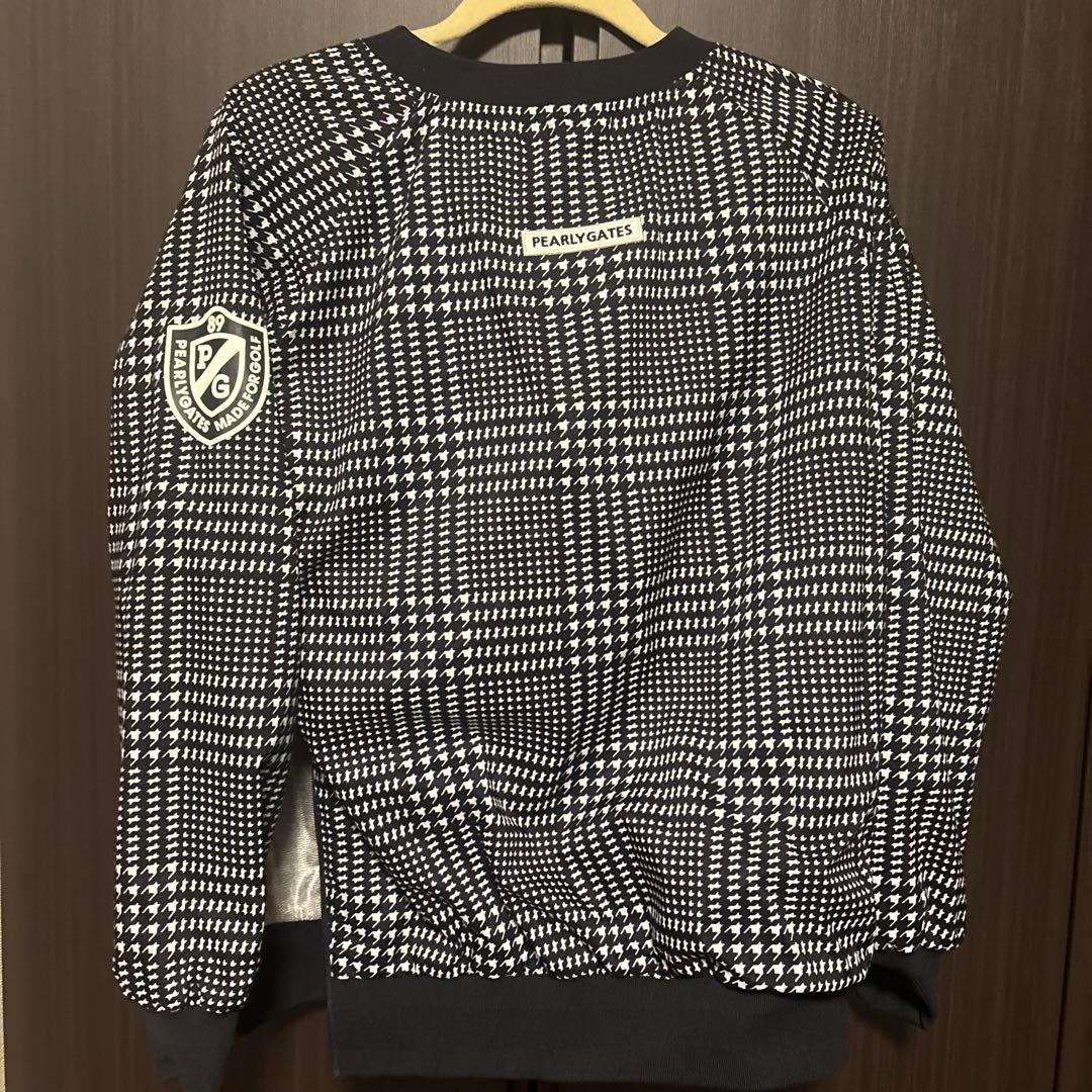 PEARLY GATES 千鳥格子柄セーター　防寒　風避け　セットアップ可能