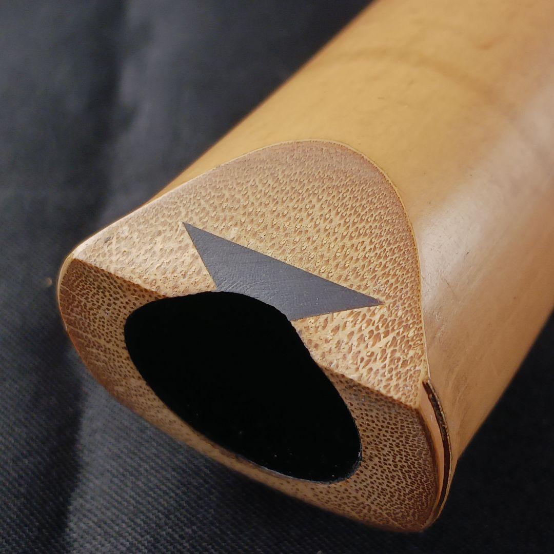 Y3110-7 琴古流 尺八 銀三線 全長49㎝ 竹製