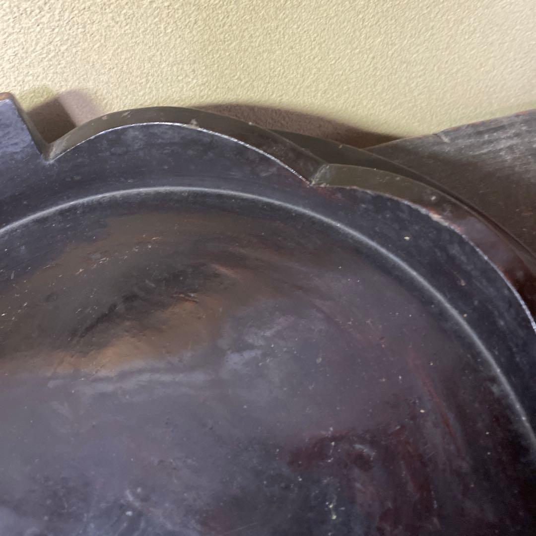 三つ足漆盆36.5cm8.5cm