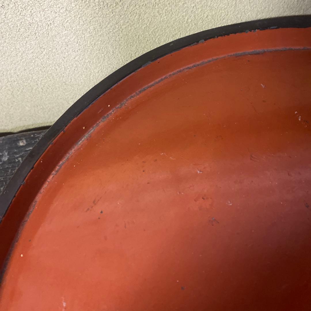 三つ足漆盆36.5cm8.5cm