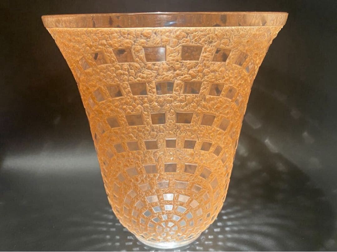 12/25までXmasプライス。ルネ・ラリック 花瓶 DAMIERS ダミエ