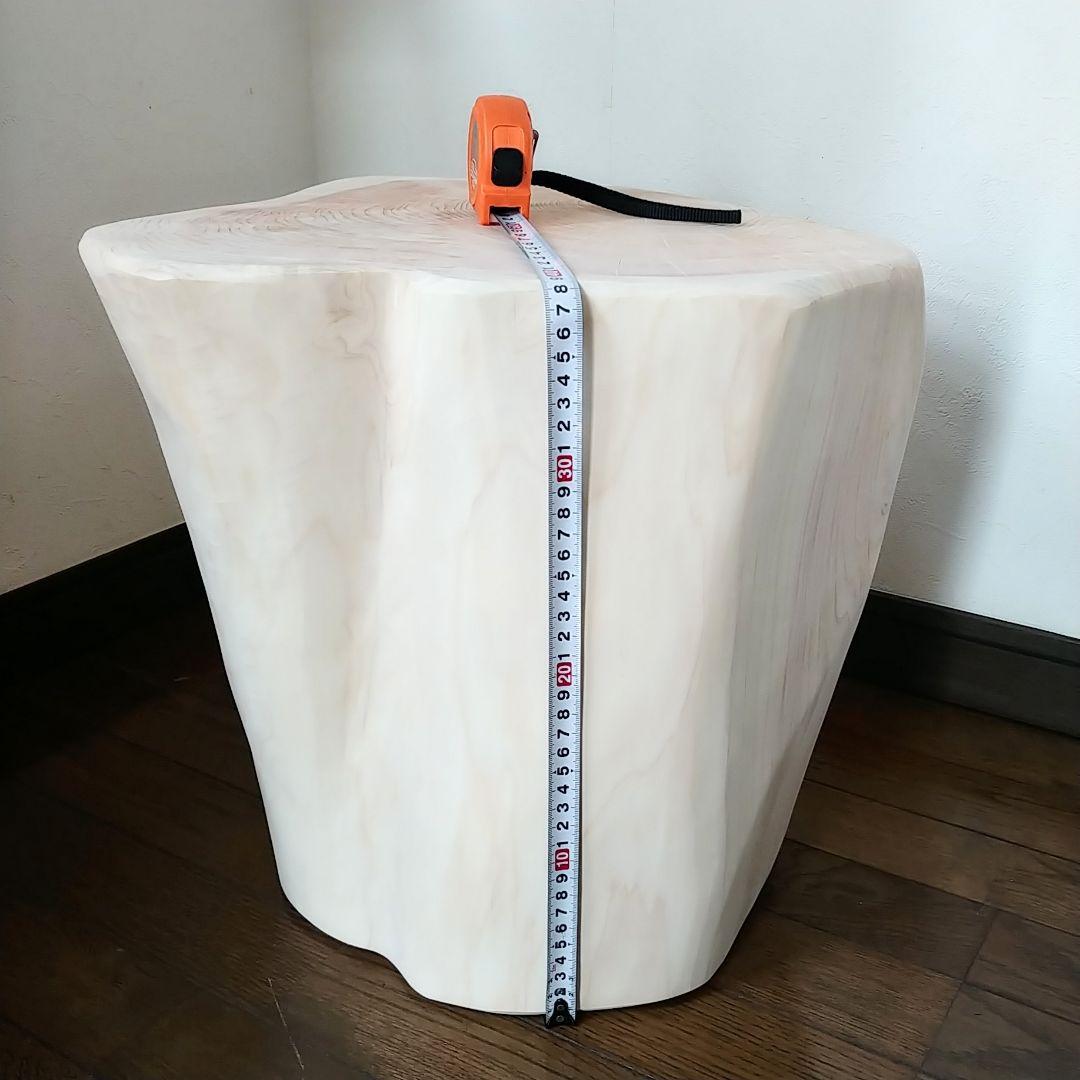 丸太スツール　丸太サイドテーブル　ヒノキの根元