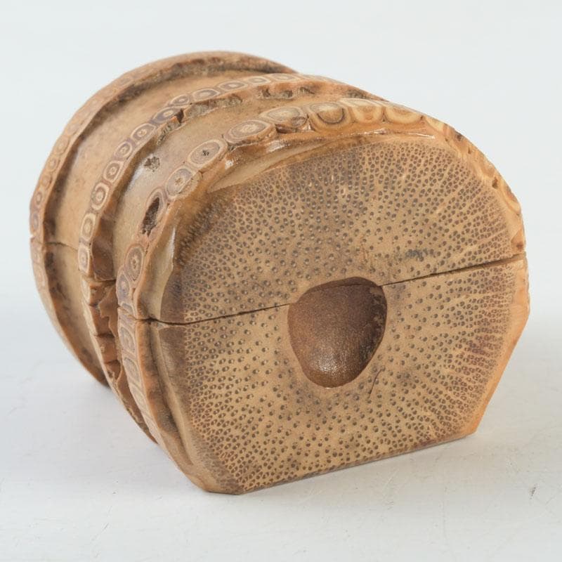 茶道具　皆空庵玉琳作　竹根香合　「福俵」　共布共箱　V　9330