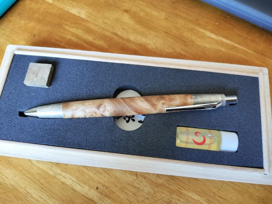 野原工芸 シャープペンシル マーブルウッド 斑紋純銀金具 新型