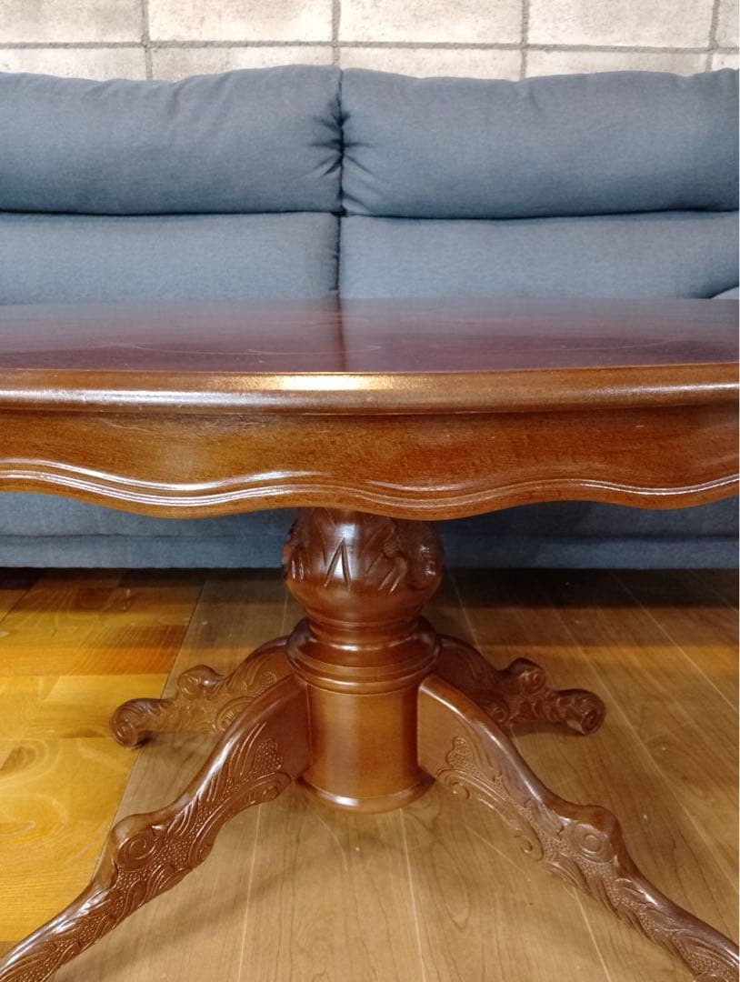 G1889​豪華 象嵌細工 センターテーブル / イタリア　クラシック 猫脚