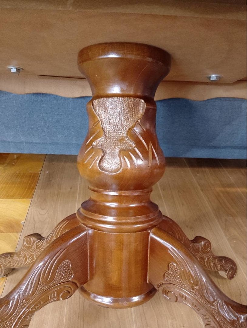 G1889​豪華 象嵌細工 センターテーブル / イタリア　クラシック 猫脚