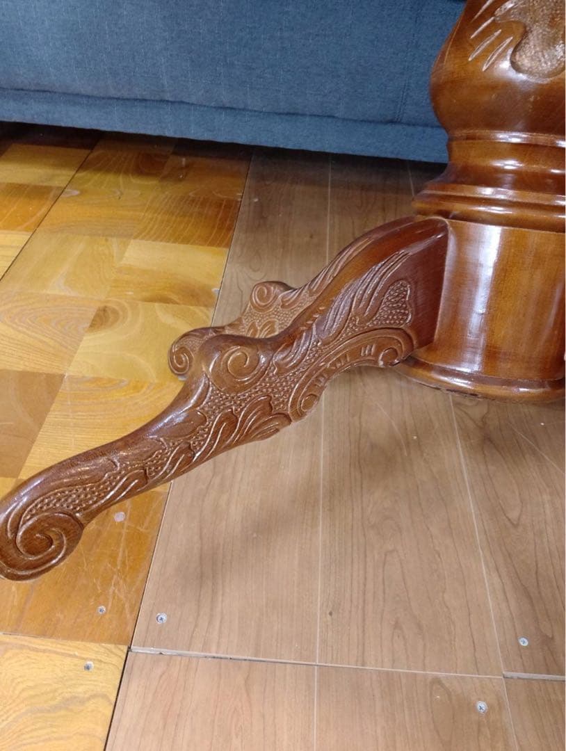 G1889​豪華 象嵌細工 センターテーブル / イタリア　クラシック 猫脚