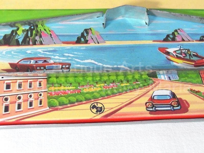 ブリキの飛行機が走る ドリームランド エアポート １９６０年代　日本製　箱付き